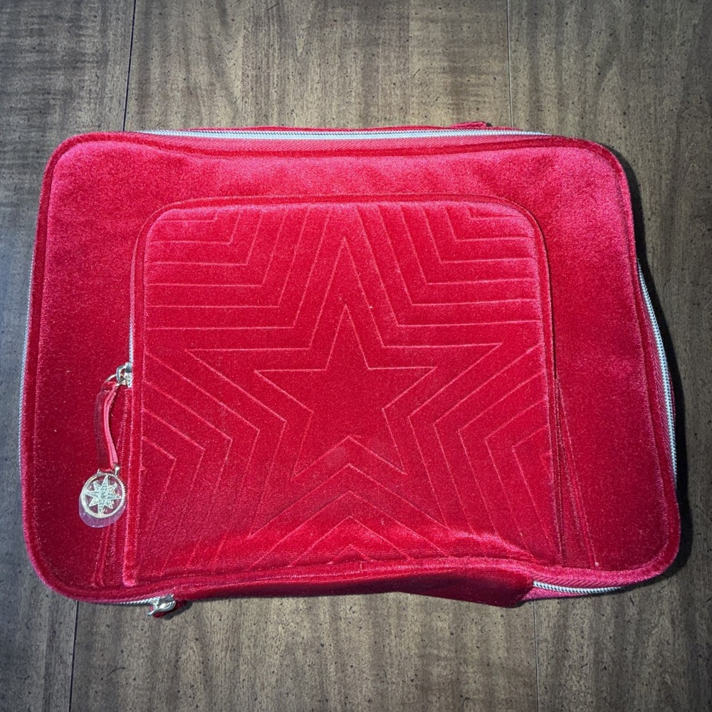 Estee Lauder Train Case Bag 2023 Limited Edition ~Red Velvet~ with Handle